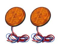 ibasenice Lot de 2 Feux Latéraux LED Jaunes pour Camion et Moto Réflecteurs 24 LED Feu de Position Clignotant et Éclairage Multifonction à Faible Consommation Fixation par Vis