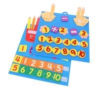 ibasenice Lot De 2 Jouets Éducatifs en Feutre pour Tout-Petits, Apprentissage des Et des Mathématiques, Planche en Feutre, Matériel De Manipulation Préscolaire, Jeu De Voyage, Jouet