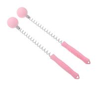 ibasenice Lot de 2 Marteaux de Massage à Ressort Billes de Golf, Masseurs Musculaires Portables pour Dos et Épaules, Outil de Massage Corporel Rose Compact, pour Relaxation et Thérapie