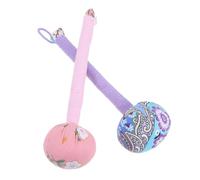 ibasenice Lot de 2 Marteaux de Massage en Tissu D’absinthe 31 Cm Rose Pêche et Violet Outils Pratiques pour Massage Corporel Manuel Détente Musculaire Dos Utilisation à Domicile Voyage