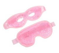 ibasenice Lot de 2 Masques Réfrigérants Yeux en Gel PVC Compresses Glacées Portables Oculaires Anti-Poches et Gonflements Masque D’Été Confortable Rose Usage Maison et Voyage