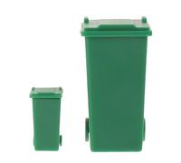 ibasenice Lot de 2 Mini-poubelles avec Couvercle ouvrable, modèle réduit pour Maison de poupée à l'échelle 1:75/1:150, Accessoire de décor extérieur pour Loisirs créatifs, Table de Sable,