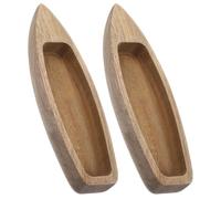 ibasenice Lot de 2 Modèles de Bateau Miniature en Bois Brut Texture Rustique, Décoration Créative pour Maison, Fonction Décorative et Longue Durée, Style Rustique pour Chambre
