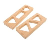 ibasenice Lot de 2 Moules à Onigiri Triangulaires en Bambou Naturel Outils Réutilisables pour Boulettes de Riz Japonaises Kit Compact pour Bentos Pique-Niques Cuisine Maison