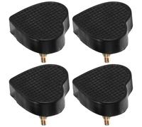 ibasenice Lot de 2 Paires de Conseils de Talon en Pvc Noir pour Chaussures à Talons Hauts Forme Cœur Résistants à L'usure pour Réparation et Protection Élégante