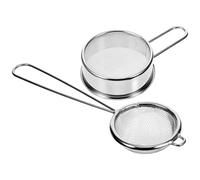ibasenice Lot de 2 Passoires à Mailles Fines Rondes en Acier Inoxydable, Tamis à Farine Robustes et Pratiques Cuisine et Pâtisserie