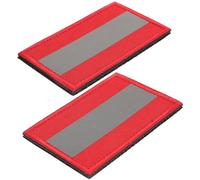 ibasenice Lot de 2 Patchs Réfléchissants Rouges Auto-adhésifs, Petits Écussons pour Vêtements et Paquet à Dos, Compatibles Usage Nocturne et Activités de Plein Air, Patchs Sécurité