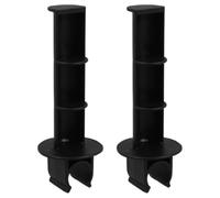 ibasenice Lot de 2 Porte-rouleaux de Papier Toilette Noir, Accessoires pour Fauteuil Roulant, Tige à Ressort, Support Mural sans Perçage, Adapté pour Salle de Bain et Personnes à Mobilité