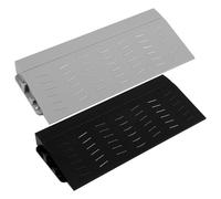 ibasenice Lot de 2 Rampes de Seuil pour Robot Aspirateur, Tapis en Plastique Antidérapant 20X20 CM, Gris et Noir, Installation Stable pour Portes et Marches la Maison