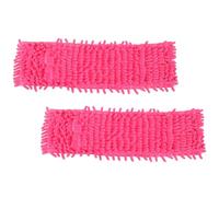 ibasenice Lot de 2 Serpillières de Remplacement en Chenille Douce pour Balai Plat, Absorption d'eau Élevée, Accessoires pour Nettoyage de Sol à Domicile, Design Coloré Rouge