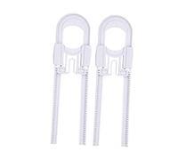ibasenice Lot De 2 Verrous De Sécurité Coulissants De u Blancs Pour Placards Cuisine, Protection Garçon Et Filles, Réglables, Compatibles Poignées Et Boutons, Sécurité Bébé Domestique