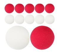 ibasenice Lot De 20 Accessoires De Costume En Éponge Pour Nez De Clown Pour Halloween Et Noël Rouge/Blanc