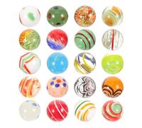 ibasenice Lot de 20 Billes en Verre Colorées 16mm | Jeu de Billes Traditionnel pour Enfant | Décoration Aquarium Sécurisée et Remplissage de Vase | Billeshe Rondes Rétro Non-Magnétiques