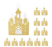 ibasenice Lot de 20 Boîtes à Bonbons en Papier Pailleté Forme Château Boîte d'Emballage pour Fête d'Anniversaire Bébé Décoration Festive Élégante pour Mariage et Célébrations