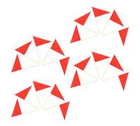 ibasenice Lot de 20 Drapeaux Rouges à Haute Visibilité pour Balisage de Chantier, en Bambou et Polyester, Design Compact et Léger, pour Applications de Relevé sur Site