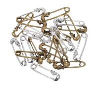 ibasenice Lot de 20 Épingles à Nourrice en Métal de Tête de Mort, Décorations à Épingles Punk, 10 Finition Argenté Ancien et 10 Bronze Ancien, Accessoires pour Couture et Loisirs Créatifs