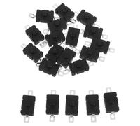 ibasenice Lot de 20 Mini Interrupteurs à Bouton-poussoir Autobloquants Noir en Plastique, Interrupteur Marche/arrêt à 2 Bornes pour Réparation Électronique et Activités Extérieures