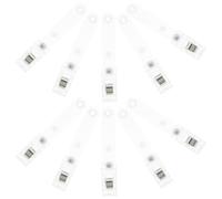 ibasenice Lot de 20 Pinces à Badges en Métal avec Clips Transparents, Clip pour Carte D'identité 2 Trous, Porte-étiquette Nominative Polyvalent et Portable, Adapté à Badges de Travail