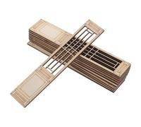 ibasenice Lot de 20 Portes Miniatures en Bois Ajouré pour Maison de Poupée Décor Rétro Asiatique Paravent Miniature Accessoires pour Maquettes et Décoration Intérieur