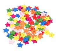 ibasenice Lot de 200 Boutons en Bois Forme à 2 Trous pour Couture et Loisirs Créatifs, pour Vêtements et Scrapbooking