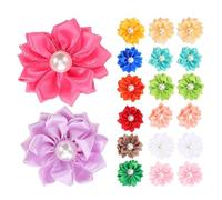 ibasenice Lot de 22 Pinces à Cheveux Fleuries pour Chiens : Petites Barrettes à nœuds, Pinces Crocodiles, Barrettes à Fleurs pour Chiots, Oiseaux, Canards, Chevaux et Poules.