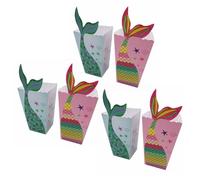 ibasenice Lot de 24 Boîtes à Popcorn Forme Queue de Bleu en Papier Léger et Résistant la Compression pour Fêtes D'anniversaire et Activités Créatives Garçon