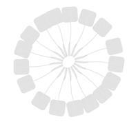 ibasenice Lot de 24 Coussinets Électrodes de Stimulation 40 Mm Pvc Doux pour Appareil Électrostimulateur Prise 2.0 Réutilisables Thérapie Musculaire Physiothérapie Usage Sportif