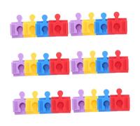 ibasenice Lot de 24 Pièces De Train pour Enfants Accessoires De Construction Cubes De Construction Connecteurs De Voie Ferrée Gare Plastique