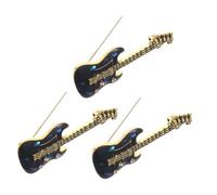 ibasenice Lot de 3 Broches Guitare Électrique en Émail et Cristaux Badges Décoratifs pour Chemises Paquet à Dos et Vestes Accessoires Musicaux Unisexes Compacts et Colorés