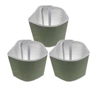 ibasenice Lot de 3 Couvre-Pots Isolants en Feuille D'aluminium Réutilisable, Housses Thermiques Vert Armée pour Pots Jusqu'à 25 Cm, Protection Antigel et Maintien Thermique pour Plantes