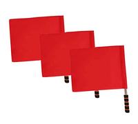 ibasenice Lot De 3 Drapeaux D'arbitre Rouges Multifonctions En Tissu Léger, Drapeaux De Signalisation De Match Portables, Signalisation Manuelle Pour Courses D'athlétisme Et Événements Sportifs