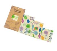 ibasenice Lot de 3 Emballages Alimentaires en Coton Imprégnés de Cire d'abeille Réutilisables pour Conservation Alimentaire et Protection des Snacks à Domicile Café Couleur Aléatoire