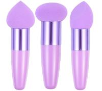 ibasenice Lot de 3 Éponges à Maquillage Visage Pinceaux Correcteurs Forme Champignon et Cœur, Outils Cosmétiques Multifonctions pour Maquillage Humide et Sec, Usage Professionnel et