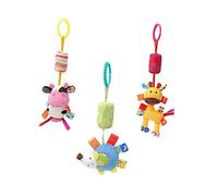 ibasenice Lot De 3 Pendentifs En Peluche Pour Poussette Jouets Pour Enfants Hochet Pour Bébé Voitures Jouets Animaux Pour Tout-Petits Jouets De Poupée Pour Bébé Jouets De Voiture Pour