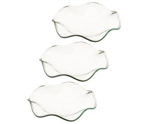 ibasenice Lot de 3 Petites Assiettes en Verre Transparentes pour Chauffe-Cire, Plat de Remplacement Pratique pour Fondre et Chauffer la Cire en Aromathérapie