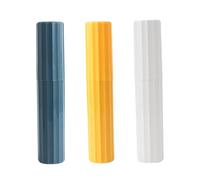 ibasenice Lot de 3 Porte-brosses à Dents de Voyage Détachable, Gobelet en Plastique Léger Blanc Jaune Bleu, Rangement Hygiénique Portable pour Déplacements, Salle de Bain et Usage Extérieur