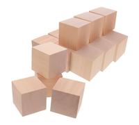 ibasenice Lot de 30 Cubes en Bois Bruts pour Bébé À Construire Soi-Même À Sculpter À Découper