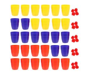 ibasenice Lot de 30 Gobelets avec Boules Accessoires De Magicien pour Enfants Spectacles Et Fêtes 6X6X2 Pouces Léger Et Facile À Transporter