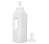 ibasenice Lot de 4 biberons de 3 L avec tétine en silicone pour agneaux orphelins comprenant 1 biberon, 1 bouchon et 2 tétines, idéal pour l'alimentation au lait pour la ferme et la maison