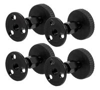 ibasenice Lot de 4 Butées de Tête de Lit Réglables en Métal Noir, Support de Cadre de Lit Protection Murale, Accessoire Chambre pour Stabiliser et Éviter Les Secousses