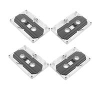 ibasenice Lot De 4 Cassettes Audio Vierges 30 avec Étui Plastique Transparent pour Enregistreur Microcassette Usage Éducatif Et Musical Fête Vintage Personnalisable