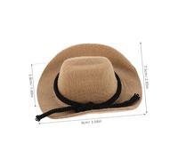 ibasenice Lot De 4 Chapeaux De Cowboy Miniatures Chapeaux De Poupée Petits Délicats Miniatures pour L & #39; Art Mini Chapeau Cylindrique Mini Petit