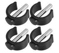 ibasenice Lot de 4 Clips Serrage de C pour Cannes et Béquilles, Fixation Réglable pour Tubes Ø25-28 Mm, Goupilles de Verrouillage Noires 32 Mm, Accessoires Compatibles Fauteuils Roulants