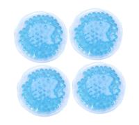 ibasenice Lot De 4 Compresses Rondes De 8 Cm Gel Réutilisable Bleu Pack De Soins Chaleur Froid Coussin D’allaitement Récupération Traitement Quotidien
