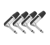ibasenice Lot De 4 Fiches De Microphone Mono Fiches D'Angle Audio Mono Connecteurs De Tête De Soudage Connecteurs De Microphone Robustes Prise Audio De Tête De Soudage Adaptateur