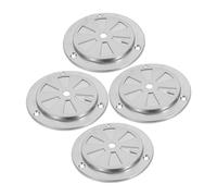 ibasenice Lot De 4 Grilles D'Aération Rondes pour Four Ventilation De Salle De Bain Ventilation De Barbecue Argentées