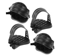 ibasenice Lot de 4 Pédales de Vélo d'Appartement 9/16 en Plastique avec Sangles Antidérapantes Pièces Détachées pour Vélo d'exercice Intérieur et Équipement Fitness Maison