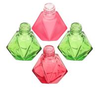ibasenice Lot de 4 Petites Bouteilles en Verre Vides pour Vernis à Ongles Rechargeables, Légères et Délicates, pour Activités en Plein Air et Plage, 10ml Couleur Aléatoire