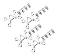 ibasenice Lot de 4 Sets de Sets de Boutons de Jean Argentés sans Couture Réglage de Taille en Métal pour Occasions Décontractées et Formelles, Accessoires Pratiques et Design Élégant