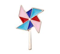 ibasenice Lot de 5 Broches en Alliage Coloré Badges Créatifs de Moulin à Vent Épingles de Col Unisexes Accessoires de Broche pour Vêtements et Paquet